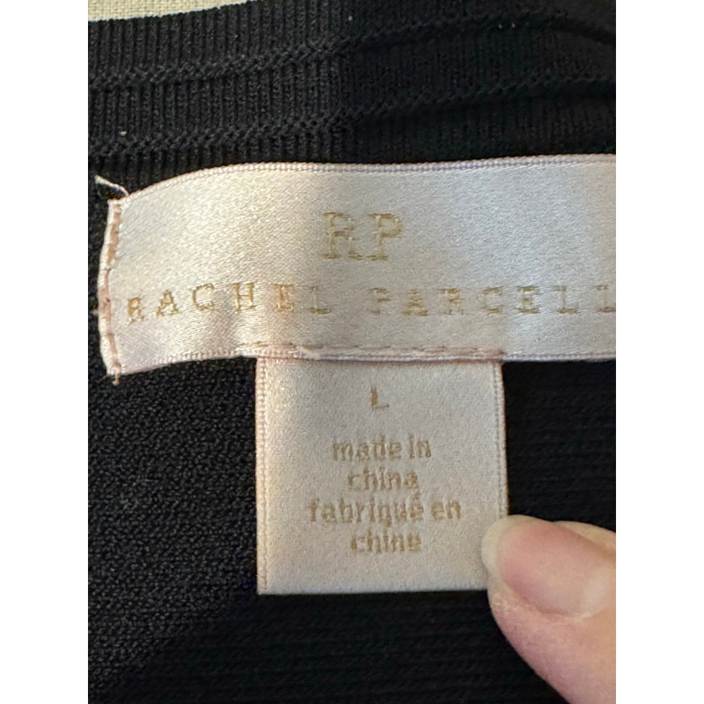 Women's Rachel Parcell Long bell Sleeve tunic knit top L Black - Picture 5 of 11